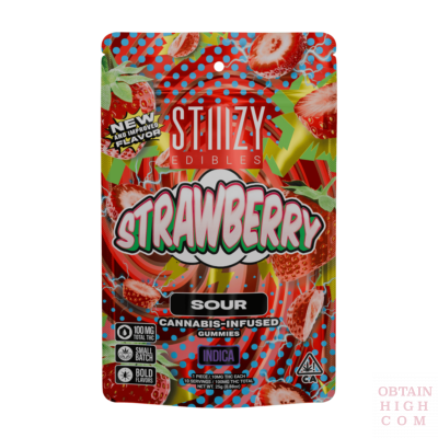 Sour Strawberry Stiiizy Gummies
